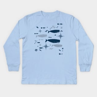 Sperm Whale Kids Long Sleeve T-Shirt